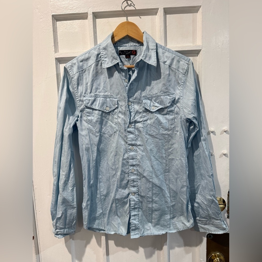 G by Guess Light Blue Button Down Shirt